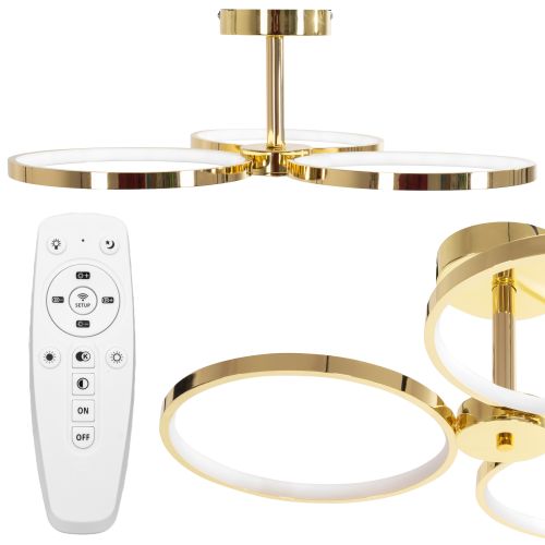 Lampa LED APP993-c Gold + Remote Control
